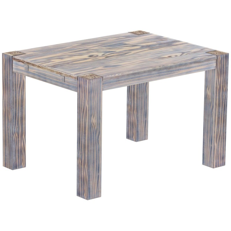 Esstisch 120x90 Rio Kanto Zebra Afrika massiver Pinien Holztisch - vorgerichtet für Ansteckplatten - Tisch ausziehbar