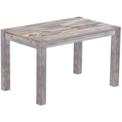 Esstisch 130x80 Rio Kanto Zebra Afrika massiver Pinien Holztisch - vorgerichtet für Ansteckplatten - Tisch ausziehbar