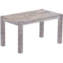 Esstisch 140x80 Rio Kanto Zebra Afrika massiver Pinien Holztisch - vorgerichtet für Ansteckplatten - Tisch ausziehbar