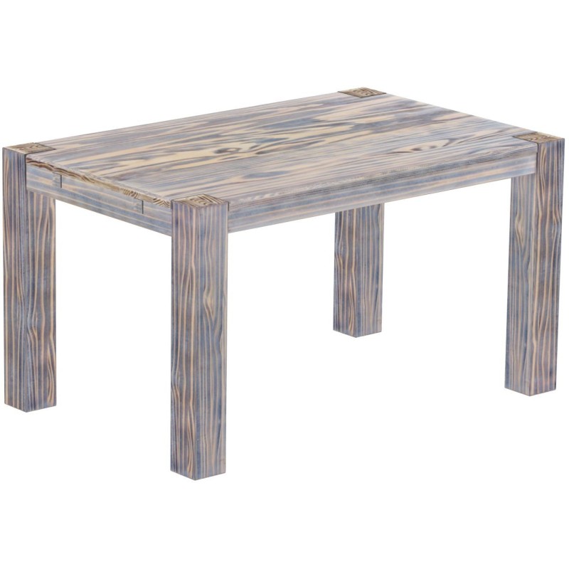 Esstisch 140x90 Rio Kanto Zebra Afrika massiver Pinien Holztisch - vorgerichtet für Ansteckplatten - Tisch ausziehbar