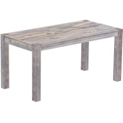 Esstisch 160x80 Rio Kanto Zebra Afrika massiver Pinien Holztisch - vorgerichtet für Ansteckplatten - Tisch ausziehbar