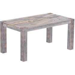 Esstisch 160x90 Rio Kanto Zebra Afrika massiver Pinien Holztisch - vorgerichtet für Ansteckplatten - Tisch ausziehbar