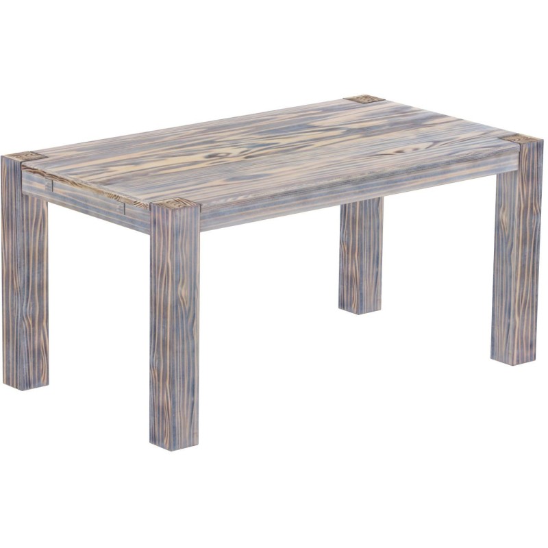 Esstisch 160x90 Rio Kanto Zebra Afrika massiver Pinien Holztisch - vorgerichtet für Ansteckplatten - Tisch ausziehbar
