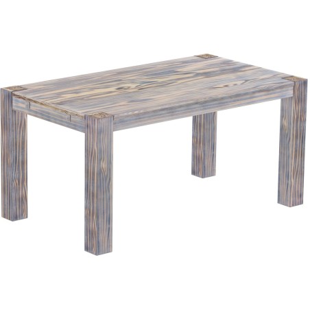 Esstisch 160x90 Rio Kanto Zebra Afrika massiver Pinien Holztisch - vorgerichtet für Ansteckplatten - Tisch ausziehbar