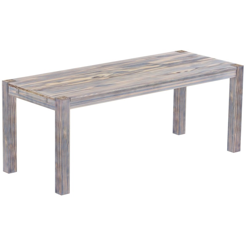 Esstisch 200x80 Rio Kanto Zebra Afrika massiver Pinien Holztisch - vorgerichtet für Ansteckplatten - Tisch ausziehbar
