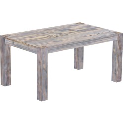 Esstisch 160x100 Rio Kanto Zebra Afrika massiver Pinien Holztisch - vorgerichtet für Ansteckplatten - Tisch ausziehbar