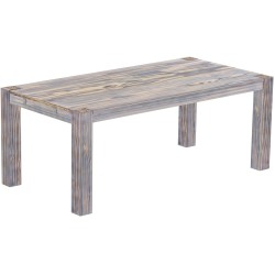Esstisch 200x100 Rio Kanto Zebra Afrika massiver Pinien Holztisch - vorgerichtet für Ansteckplatten - Tisch ausziehbar