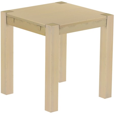 Esstisch 73x73 Rio Kanto Birke massiver Pinien Holztisch - vorgerichtet für Ansteckplatten - Tisch ausziehbar