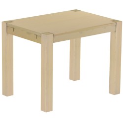 Esstisch 100x73 Rio Kanto Birke massiver Pinien Holztisch - vorgerichtet für Ansteckplatten - Tisch ausziehbar