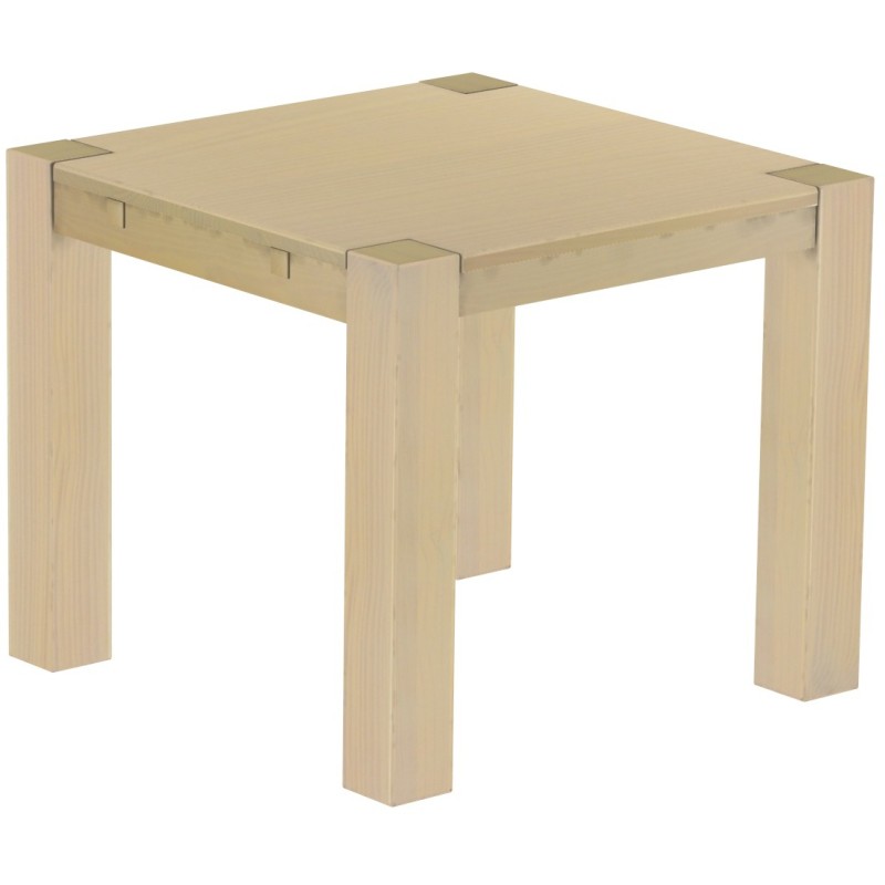 Esstisch 90x90 Rio Kanto Birke massiver Pinien Holztisch - vorgerichtet für Ansteckplatten - Tisch ausziehbar
