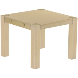 Esstisch 100x100 Rio Kanto Birke massiver Pinien Holztisch - vorgerichtet für Ansteckplatten - Tisch ausziehbar