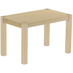 Esstisch 120x73 Rio Kanto Birke massiver Pinien Holztisch - vorgerichtet für Ansteckplatten - Tisch ausziehbar