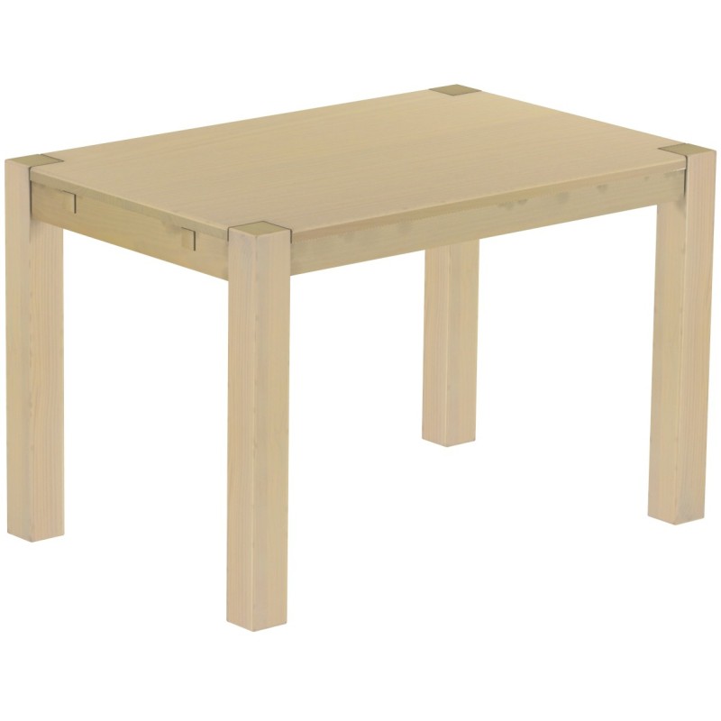 Esstisch 120x80 Rio Kanto Birke massiver Pinien Holztisch - vorgerichtet für Ansteckplatten - Tisch ausziehbar