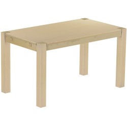 Esstisch 140x80 Rio Kanto Birke massiver Pinien Holztisch - vorgerichtet für Ansteckplatten - Tisch ausziehbar