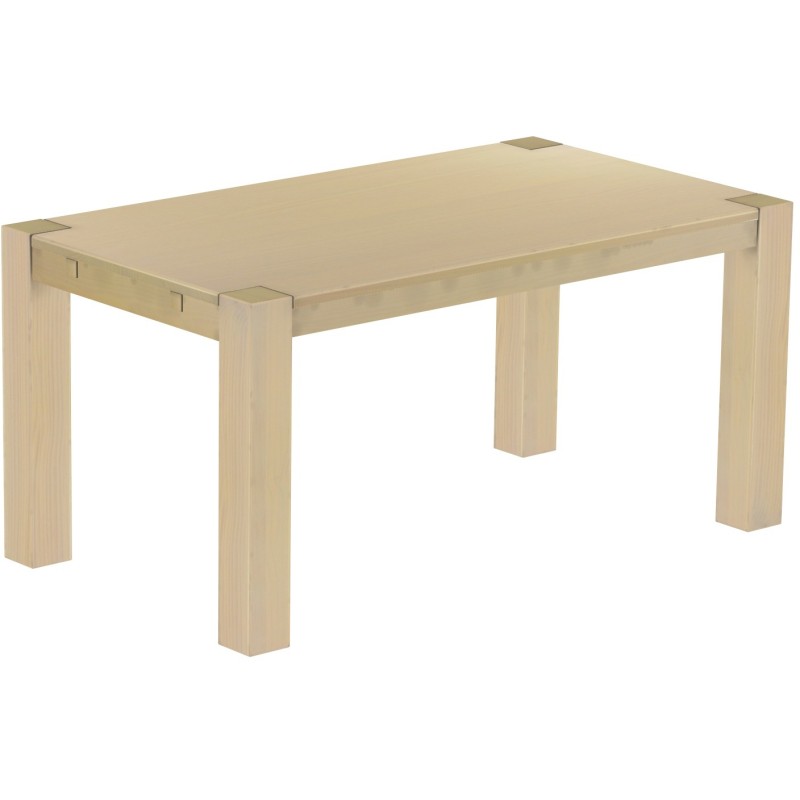 Esstisch 160x90 Rio Kanto Birke massiver Pinien Holztisch - vorgerichtet für Ansteckplatten - Tisch ausziehbar