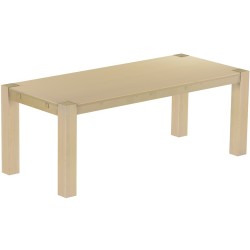 Esstisch 208x90 Rio Kanto Birke massiver Pinien Holztisch - vorgerichtet für Ansteckplatten - Tisch ausziehbar