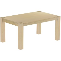 Esstisch 160x100 Rio Kanto Birke massiver Pinien Holztisch - vorgerichtet für Ansteckplatten - Tisch ausziehbar