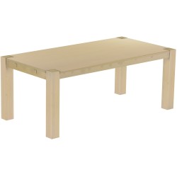 Esstisch 200x100 Rio Kanto Birke massiver Pinien Holztisch - vorgerichtet für Ansteckplatten - Tisch ausziehbar