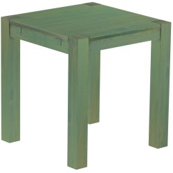 Esstisch 73x73 Rio Kanto Bambus mintgruen massiver Pinien Holztisch - vorgerichtet für Ansteckplatten - Tisch ausziehbar