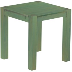 Esstisch 73x73 Rio Kanto Bambus mintgruen massiver Pinien Holztisch - vorgerichtet für Ansteckplatten - Tisch ausziehbar