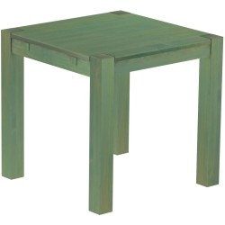 Esstisch 80x80 Rio Kanto Bambus mintgruen massiver Pinien Holztisch - vorgerichtet für Ansteckplatten - Tisch ausziehbar