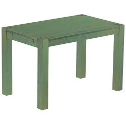 Esstisch 120x73 Rio Kanto Bambus mintgruen massiver Pinien Holztisch - vorgerichtet für Ansteckplatten - Tisch ausziehbar