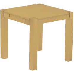 Esstisch 80x80 Rio Kanto Sand massiver Pinien Holztisch - vorgerichtet für Ansteckplatten - Tisch ausziehbar