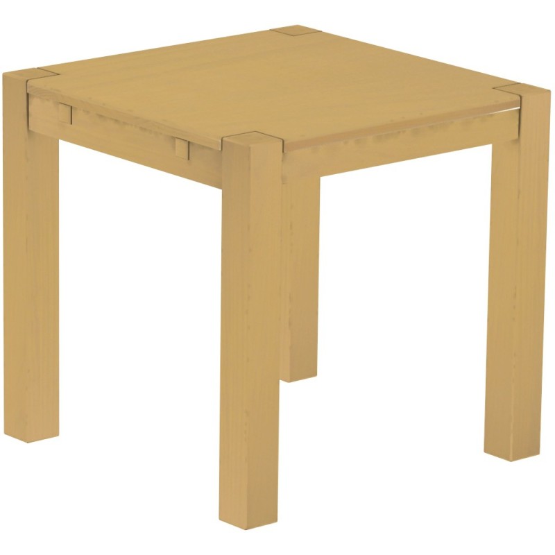Esstisch 80x80 Rio Kanto Sand massiver Pinien Holztisch - vorgerichtet für Ansteckplatten - Tisch ausziehbar