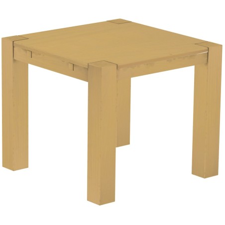Esstisch 90x90 Rio Kanto Sand massiver Pinien Holztisch - vorgerichtet für Ansteckplatten - Tisch ausziehbar
