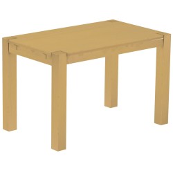 Esstisch 120x73 Rio Kanto Sand massiver Pinien Holztisch - vorgerichtet für Ansteckplatten - Tisch ausziehbar