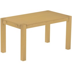 Esstisch 140x80 Rio Kanto Sand massiver Pinien Holztisch - vorgerichtet für Ansteckplatten - Tisch ausziehbar