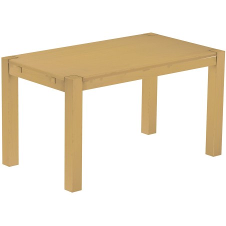 Esstisch 140x80 Rio Kanto Sand massiver Pinien Holztisch - vorgerichtet für Ansteckplatten - Tisch ausziehbar