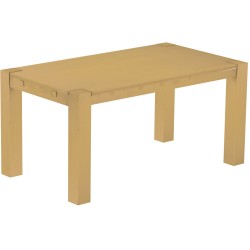 Esstisch 160x90 Rio Kanto Sand massiver Pinien Holztisch - vorgerichtet für Ansteckplatten - Tisch ausziehbar