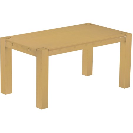 Esstisch 160x90 Rio Kanto Sand massiver Pinien Holztisch - vorgerichtet für Ansteckplatten - Tisch ausziehbar