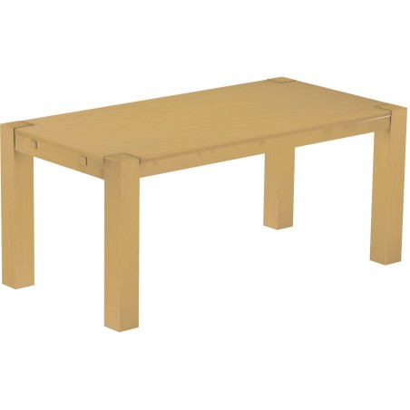 Esstisch 180x90 Rio Kanto Sand massiver Pinien Holztisch - vorgerichtet für Ansteckplatten - Tisch ausziehbar