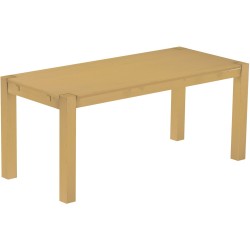 Esstisch 180x80 Rio Kanto Sand massiver Pinien Holztisch - vorgerichtet für Ansteckplatten - Tisch ausziehbar