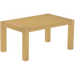 Esstisch 160x100 Rio Kanto Sand massiver Pinien Holztisch - vorgerichtet für Ansteckplatten - Tisch ausziehbar