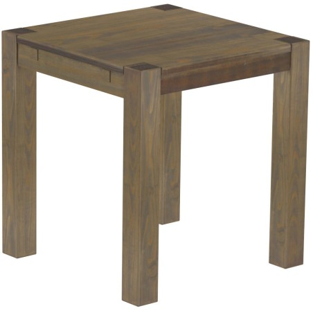 Esstisch 73x73 Rio Kanto Graphitgrau massiver Pinien Holztisch - vorgerichtet für Ansteckplatten - Tisch ausziehbar