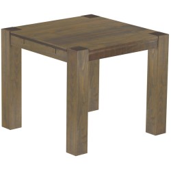 Esstisch 90x90 Rio Kanto Graphitgrau massiver Pinien Holztisch - vorgerichtet für Ansteckplatten - Tisch ausziehbar