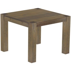 Esstisch 100x100 Rio Kanto Graphitgrau massiver Pinien Holztisch - vorgerichtet für Ansteckplatten - Tisch ausziehbar