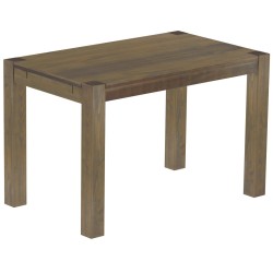 Esstisch 120x73 Rio Kanto Graphitgrau massiver Pinien Holztisch - vorgerichtet für Ansteckplatten - Tisch ausziehbar