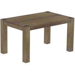 Esstisch 140x90 Rio Kanto Graphitgrau massiver Pinien Holztisch - vorgerichtet für Ansteckplatten - Tisch ausziehbar