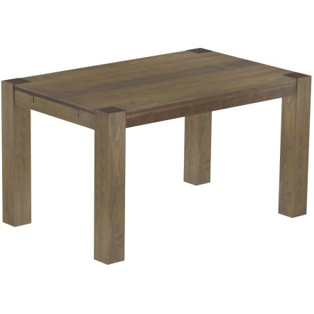 Esstisch 140x90 Rio Kanto Graphitgrau massiver Pinien Holztisch - vorgerichtet für Ansteckplatten - Tisch ausziehbar