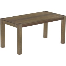 Esstisch 160x80 Rio Kanto Graphitgrau massiver Pinien Holztisch - vorgerichtet für Ansteckplatten - Tisch ausziehbar