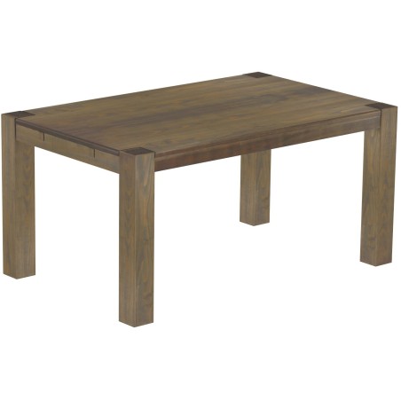Esstisch 160x100 Rio Kanto Graphitgrau massiver Pinien Holztisch - vorgerichtet für Ansteckplatten - Tisch ausziehbar