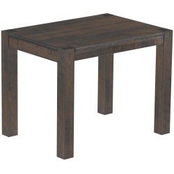 Esstisch 100x73 Rio Kanto Granitgrau massiver Pinien Holztisch - vorgerichtet für Ansteckplatten - Tisch ausziehbar