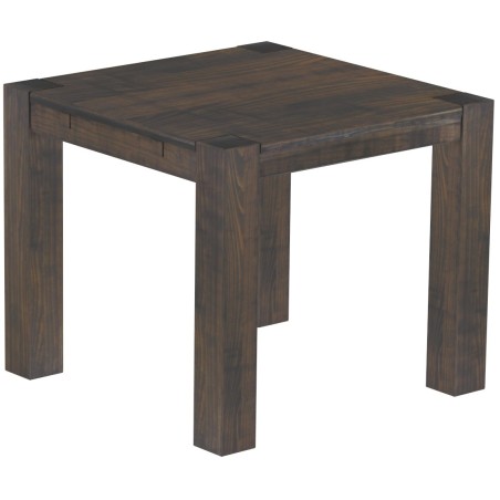 Esstisch 90x90 Rio Kanto Granitgrau massiver Pinien Holztisch - vorgerichtet für Ansteckplatten - Tisch ausziehbar