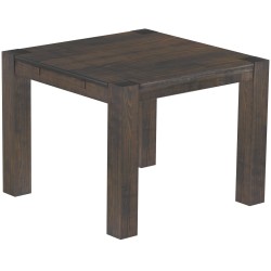 Esstisch 100x100 Rio Kanto Granitgrau massiver Pinien Holztisch - vorgerichtet für Ansteckplatten - Tisch ausziehbar