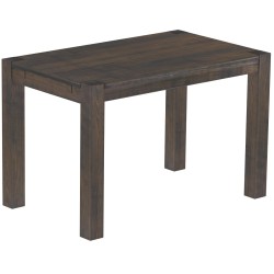Esstisch 120x73 Rio Kanto Granitgrau massiver Pinien Holztisch - vorgerichtet für Ansteckplatten - Tisch ausziehbar