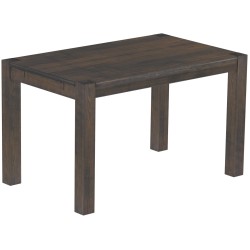 Esstisch 130x80 Rio Kanto Granitgrau massiver Pinien Holztisch - vorgerichtet für Ansteckplatten - Tisch ausziehbar